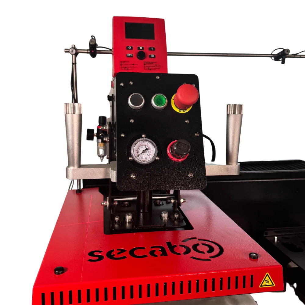 Presse à chaud pneumatique 2 plateaux SECABO TPD7 Smart x Laser