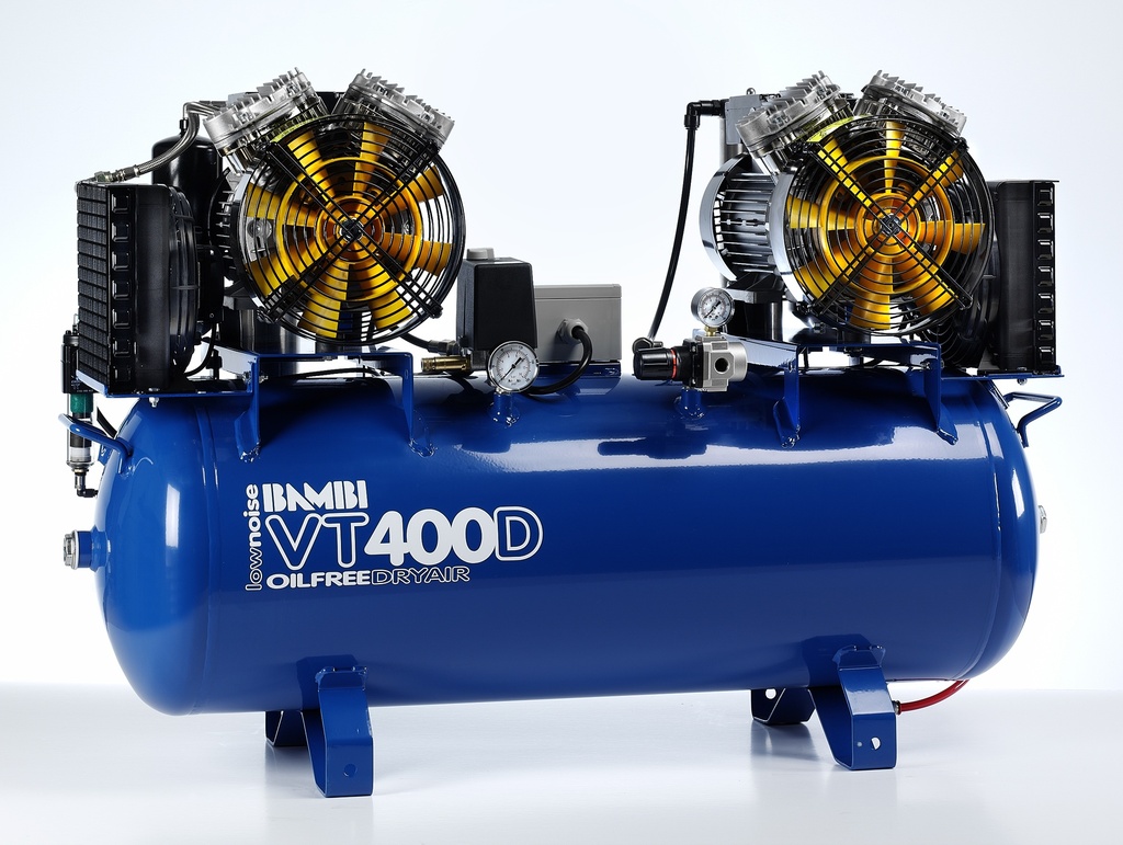 Ultra Low Noise Oil free compressor + AirDryer BAMBI VT-400D