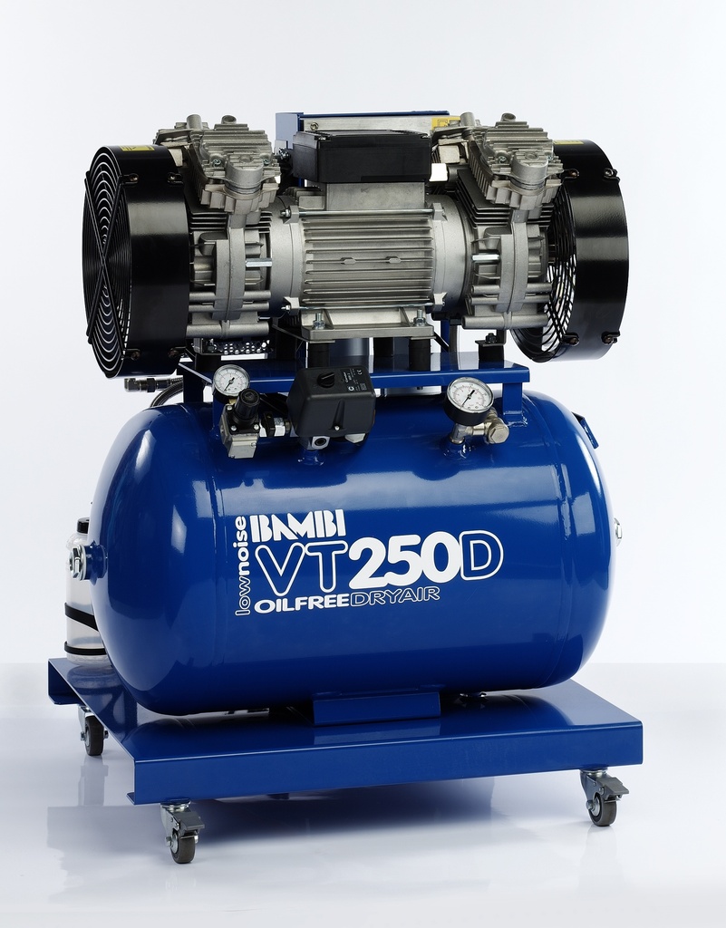 Ultra Low Noise Oil free compressor + AirDryer BAMBI VT-250D