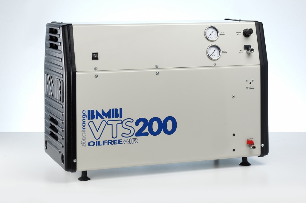 [VTS200] Ultra geluidsarme olievrije compressor BAMBI VTS-200