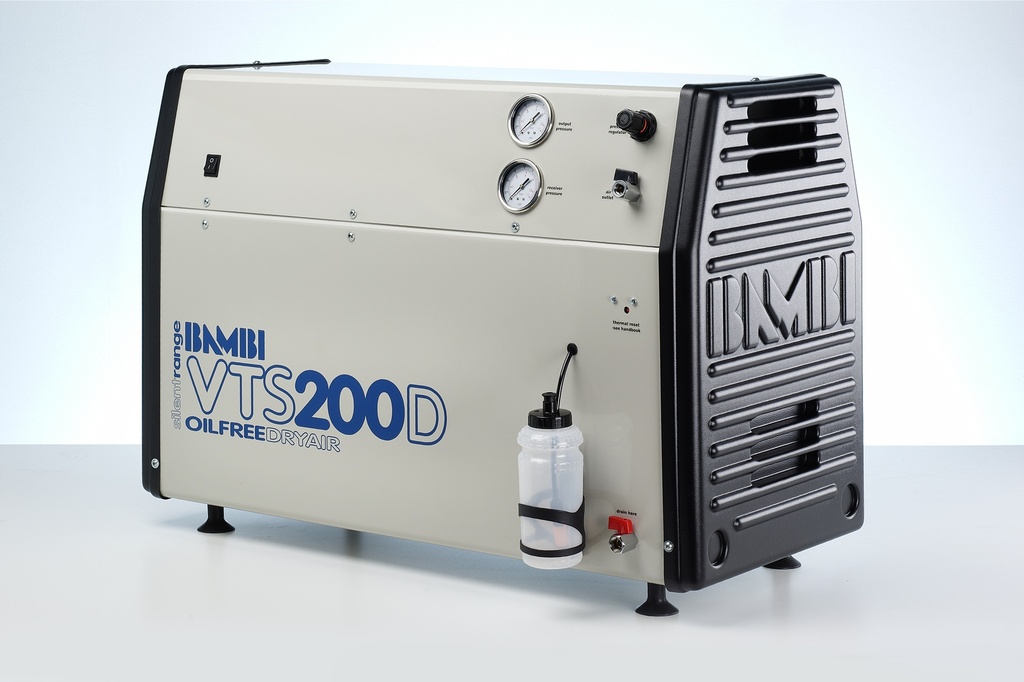 Ultra Low Noise Oil free compressor + AirDryer BAMBI VTS-200D