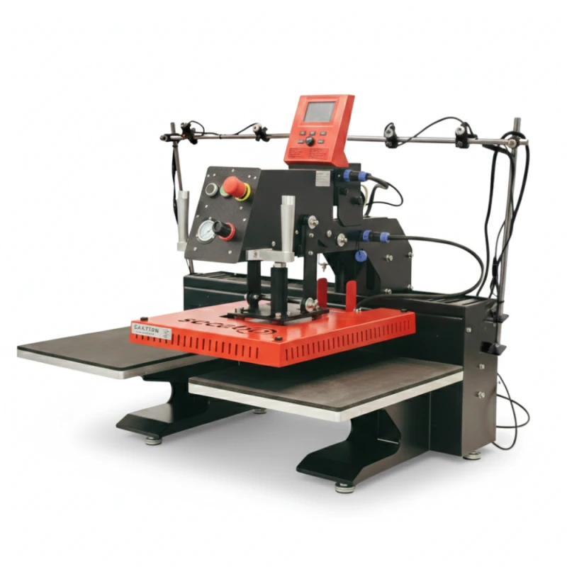[109-107-13] Presse à chaud pneumatique 2 plateaux SECABO TPD7 Smart x Laser