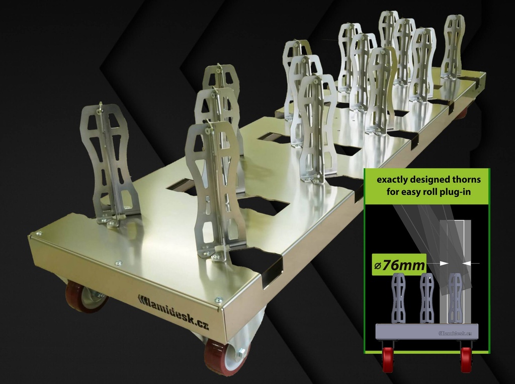 [LA014015] Rollstand Stainless steel Lamidesk