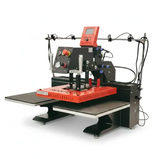 [109-107-13] Presse à chaud pneumatique 2 plateaux SECABO TPD7 Smart x Laser